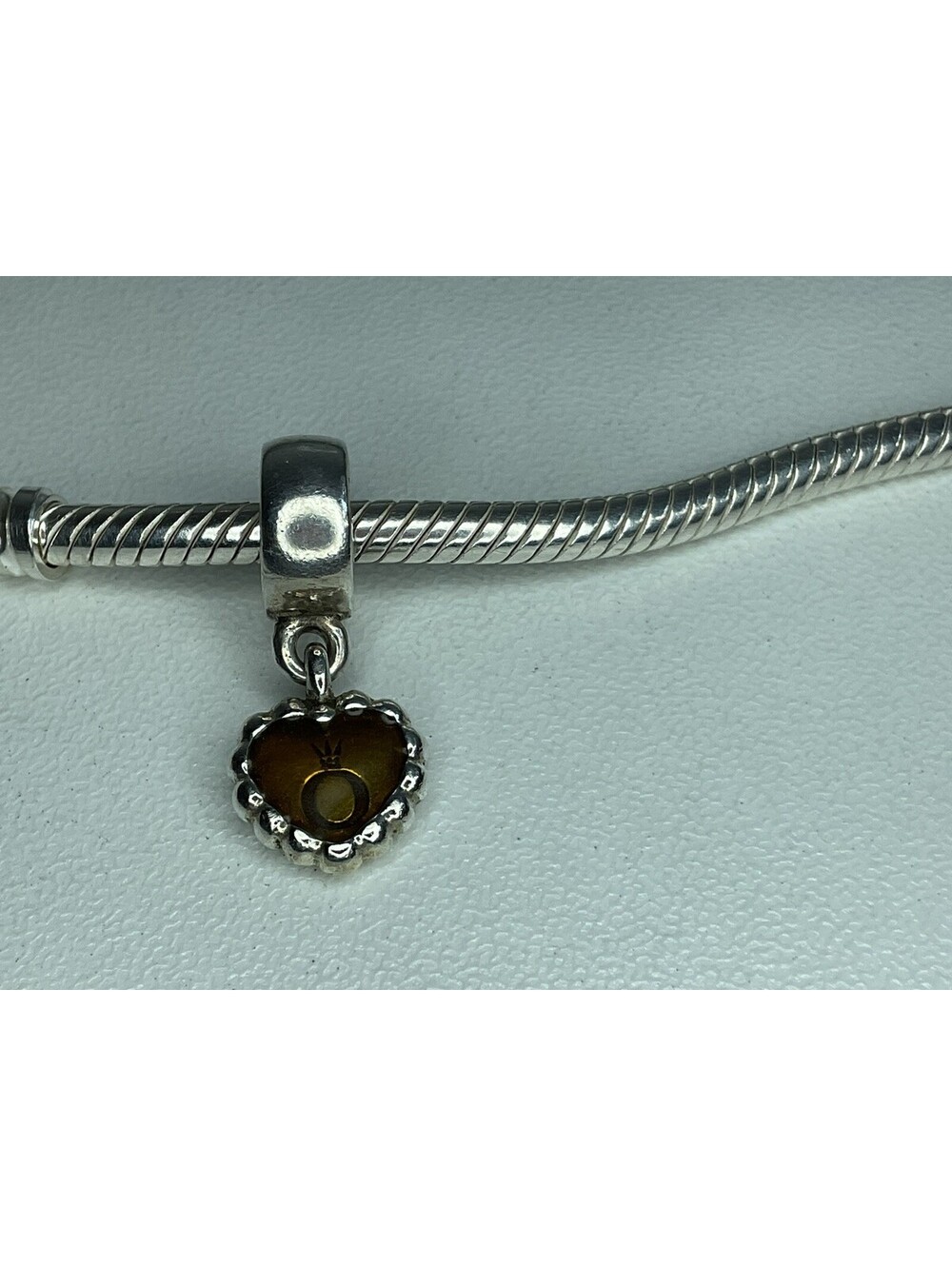 Pandora Forever  Cognac Enamel Dangle Charm Retired